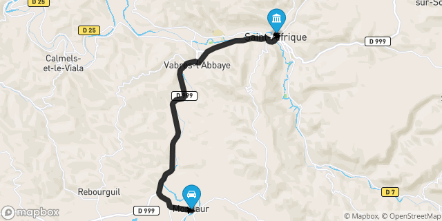 Itinéraire vers Saint-Affrique