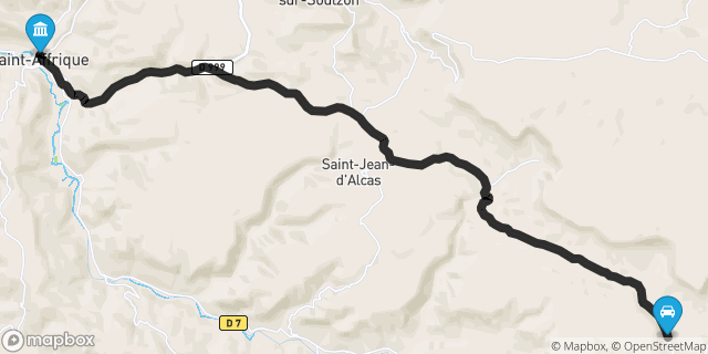 Itinéraire vers Saint-Affrique