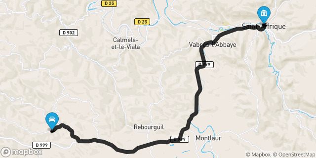 Itinéraire vers Saint-Affrique