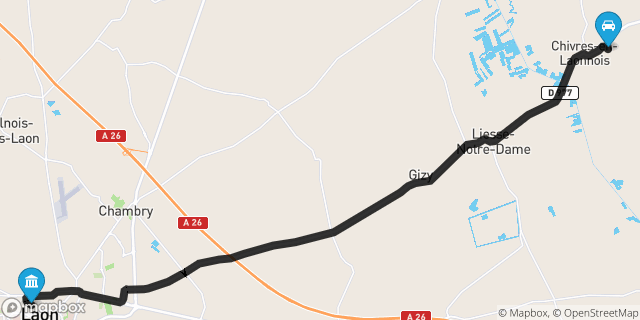 Itinéraire vers Laon