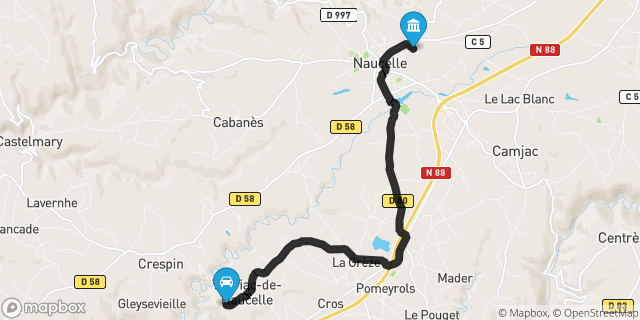 Itinéraire vers Naucelle