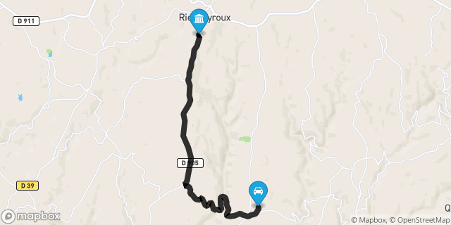 Itinéraire vers Rieupeyroux