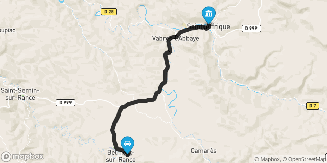 Itinéraire vers Saint-Affrique