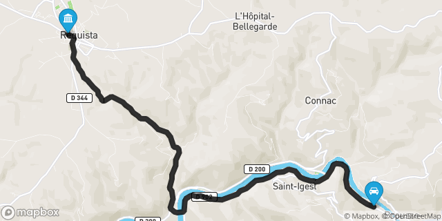 Itinéraire vers Réquista