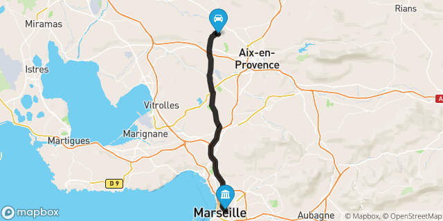 Itinéraire vers Marseille
