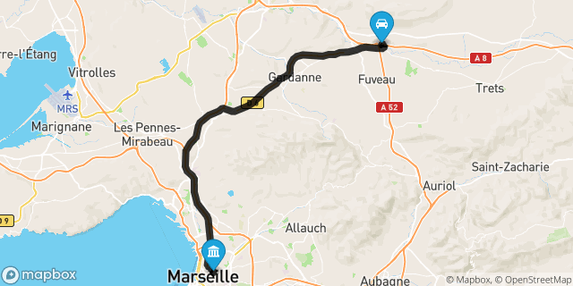 Itinéraire vers Marseille