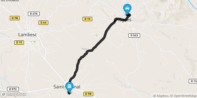 Itinéraire vers Saint-Cannat