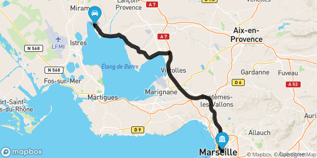 Itinéraire vers Marseille