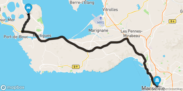 Itinéraire vers Marseille