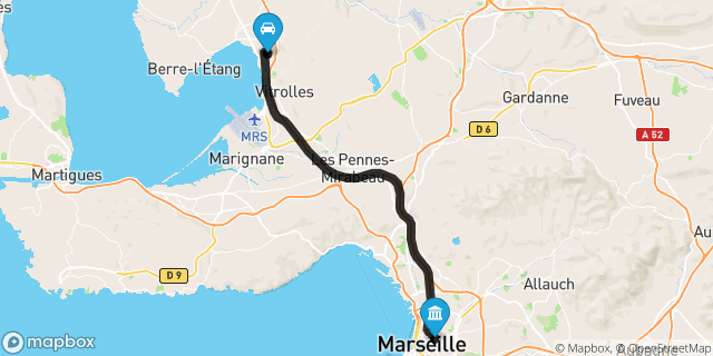 Itinéraire vers Marseille