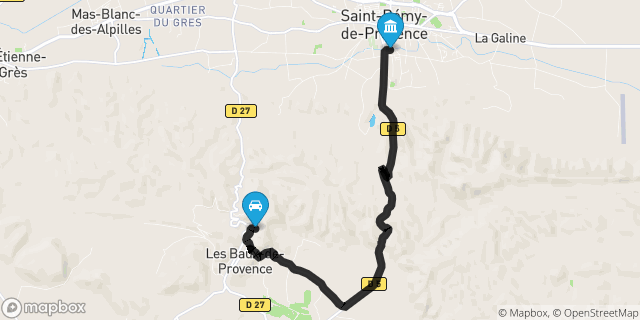 Itinéraire vers Saint-Rémy-de-Provence