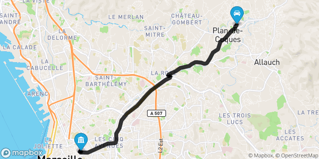 Itinéraire vers Marseille
