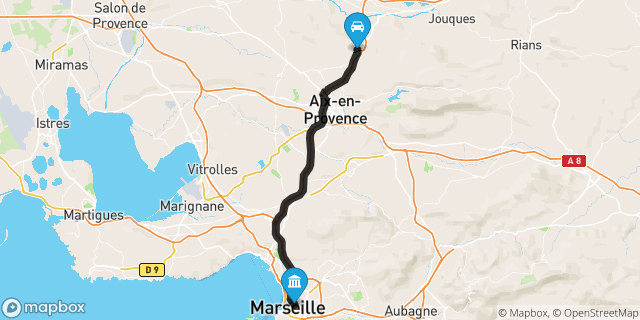 Itinéraire vers Marseille
