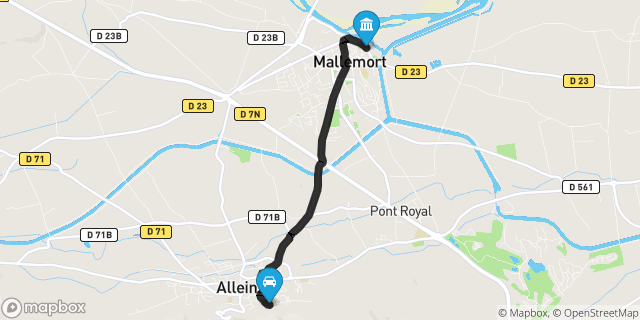 Itinéraire vers Mallemort