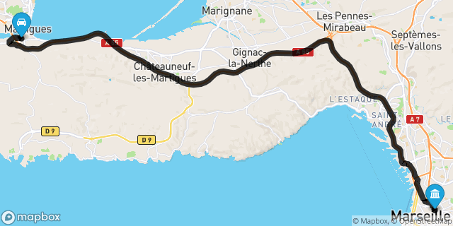 Itinéraire vers Marseille