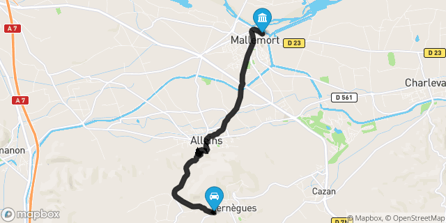 Itinéraire vers Mallemort