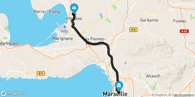 Itinéraire vers Marseille