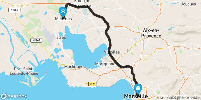 Itinéraire vers Marseille