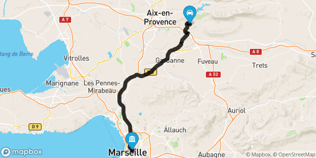 Itinéraire vers Marseille