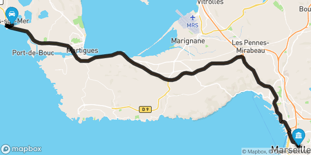 Itinéraire vers Marseille