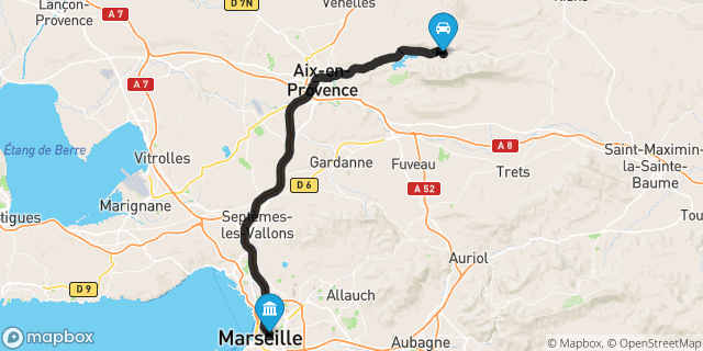 Itinéraire vers Marseille