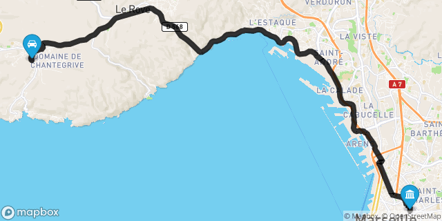 Itinéraire vers Marseille
