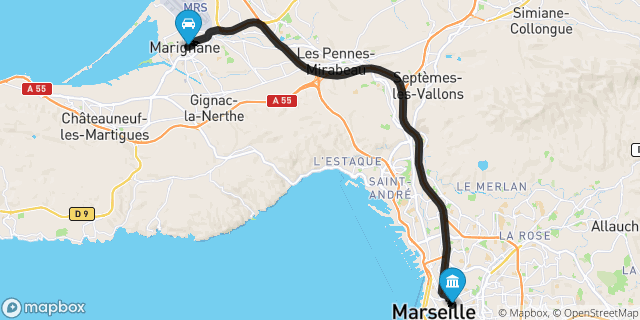 Itinéraire vers Marseille
