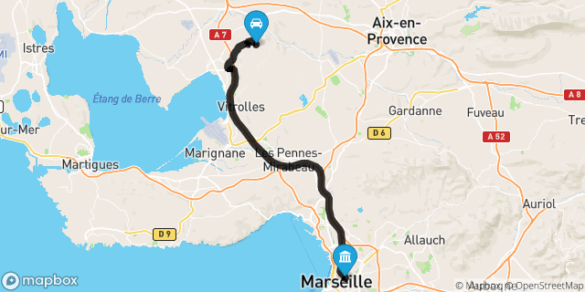 Itinéraire vers Marseille