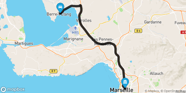 Itinéraire vers Marseille