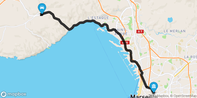 Itinéraire vers Marseille