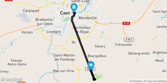 Itinéraire vers Caen