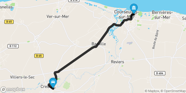 Itinéraire vers Courseulles-sur-Mer