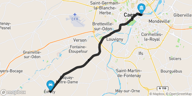 Itinéraire vers Caen