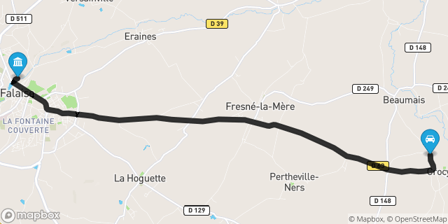 Itinéraire vers Falaise