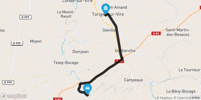 Itinéraire vers Torigni-sur-Vire