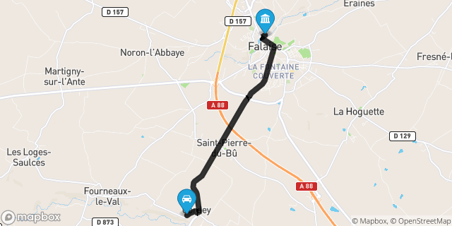 Itinéraire vers Falaise