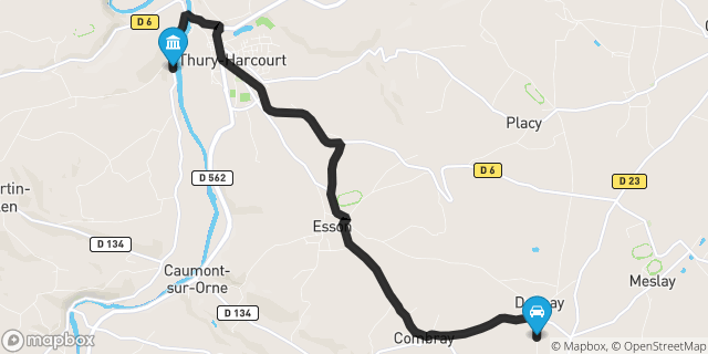 Itinéraire vers Thury-Harcourt