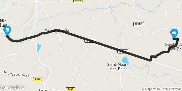 Itinéraire vers Villedieu-les-Poêles