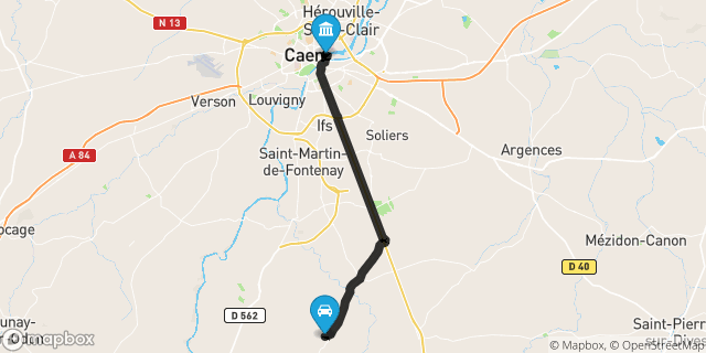 Itinéraire vers Caen