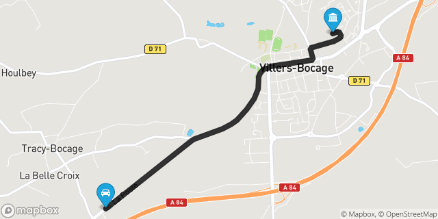 Itinéraire vers Villers-Bocage