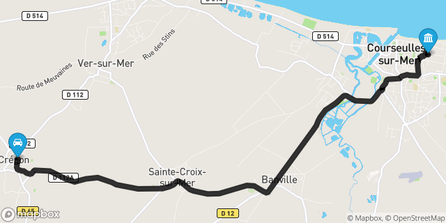 Itinéraire vers Courseulles-sur-Mer
