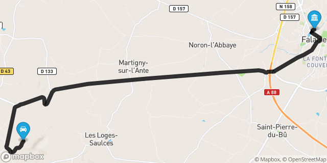 Itinéraire vers Falaise