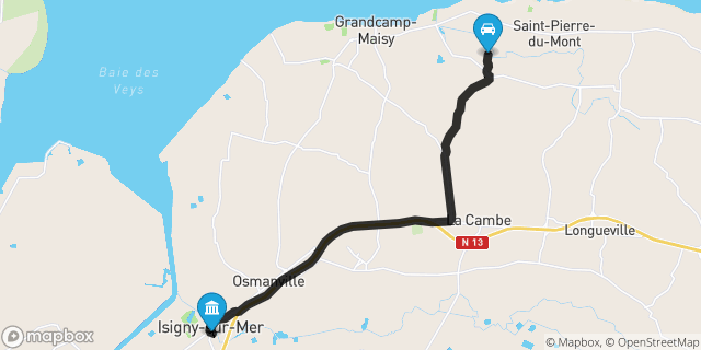 Itinéraire vers Isigny-sur-Mer