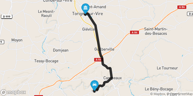Itinéraire vers Torigni-sur-Vire