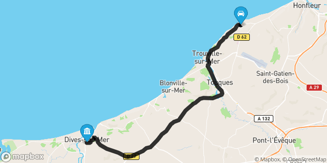 Itinéraire vers Dives-sur-Mer