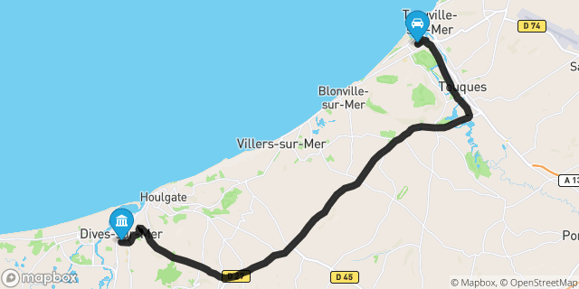 Itinéraire vers Dives-sur-Mer