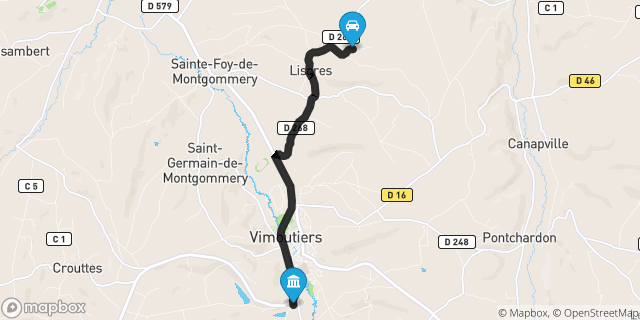 Itinéraire vers Vimoutiers