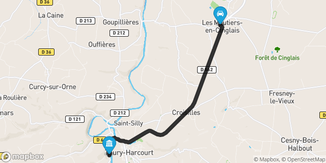 Itinéraire vers Thury-Harcourt