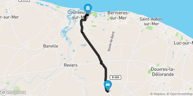 Itinéraire vers Courseulles-sur-Mer
