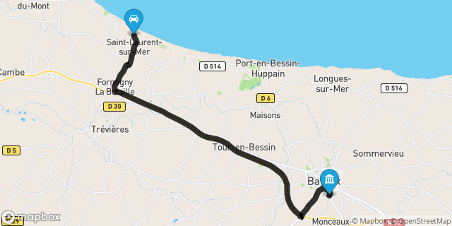 Itinéraire vers Bayeux
